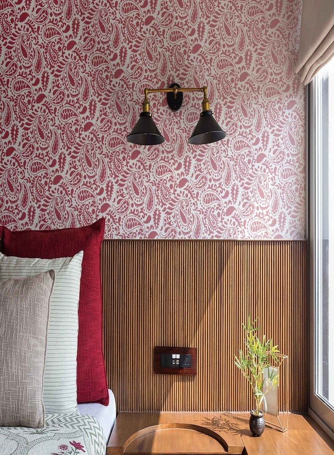 WallDesign قالب تصميم بنمط بيزلي قبلي للرسم على الجدران للمكاتب والمنازل والفنادق (مقاس التصميم 21 بوصة × 15 بوصة) - Image 3